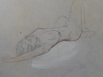 Female Nude With Right Knee Raised