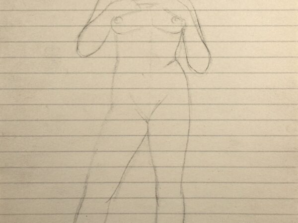 Standing Nude With Hands Across Chest
