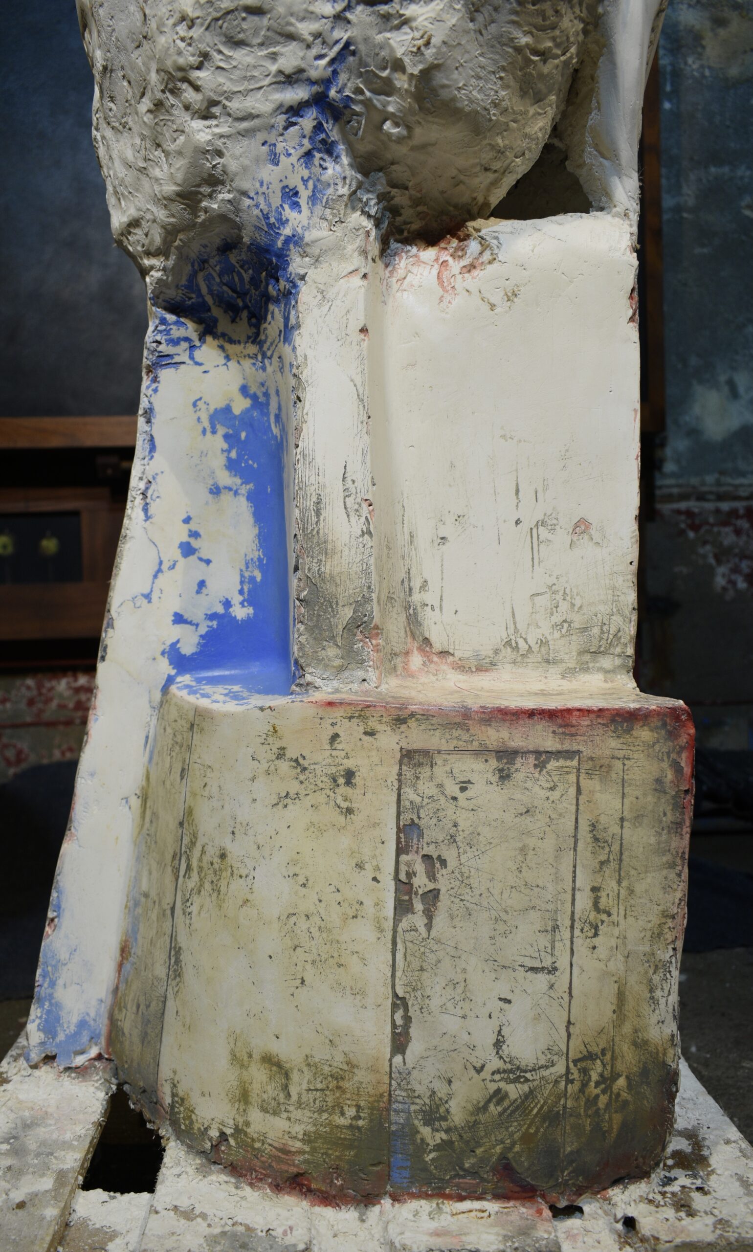 Civilian Plaster, oil paint, 212 x 52 x 55cm, 2023
