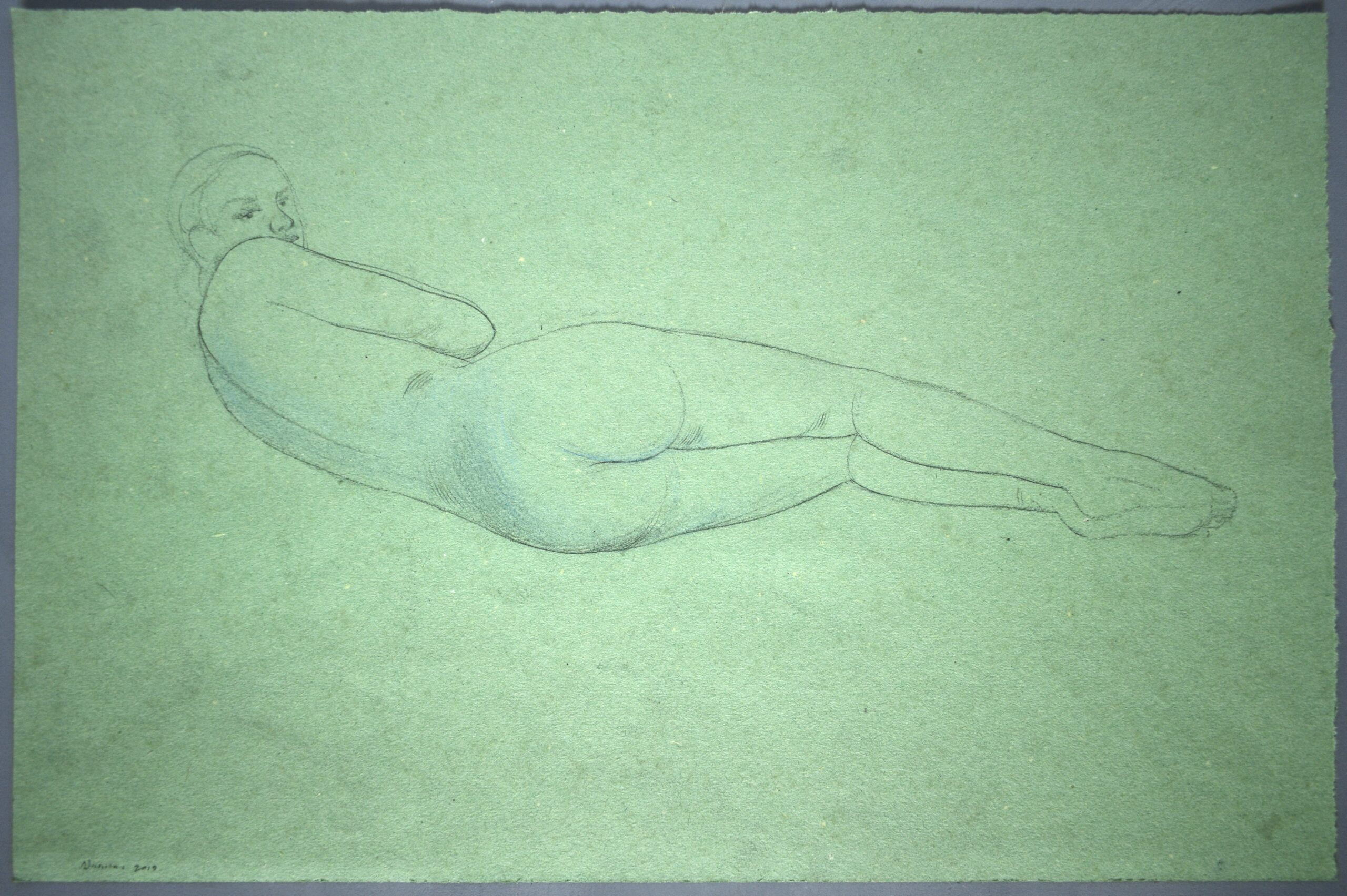 Nude study, drawing by Nicholas Williams