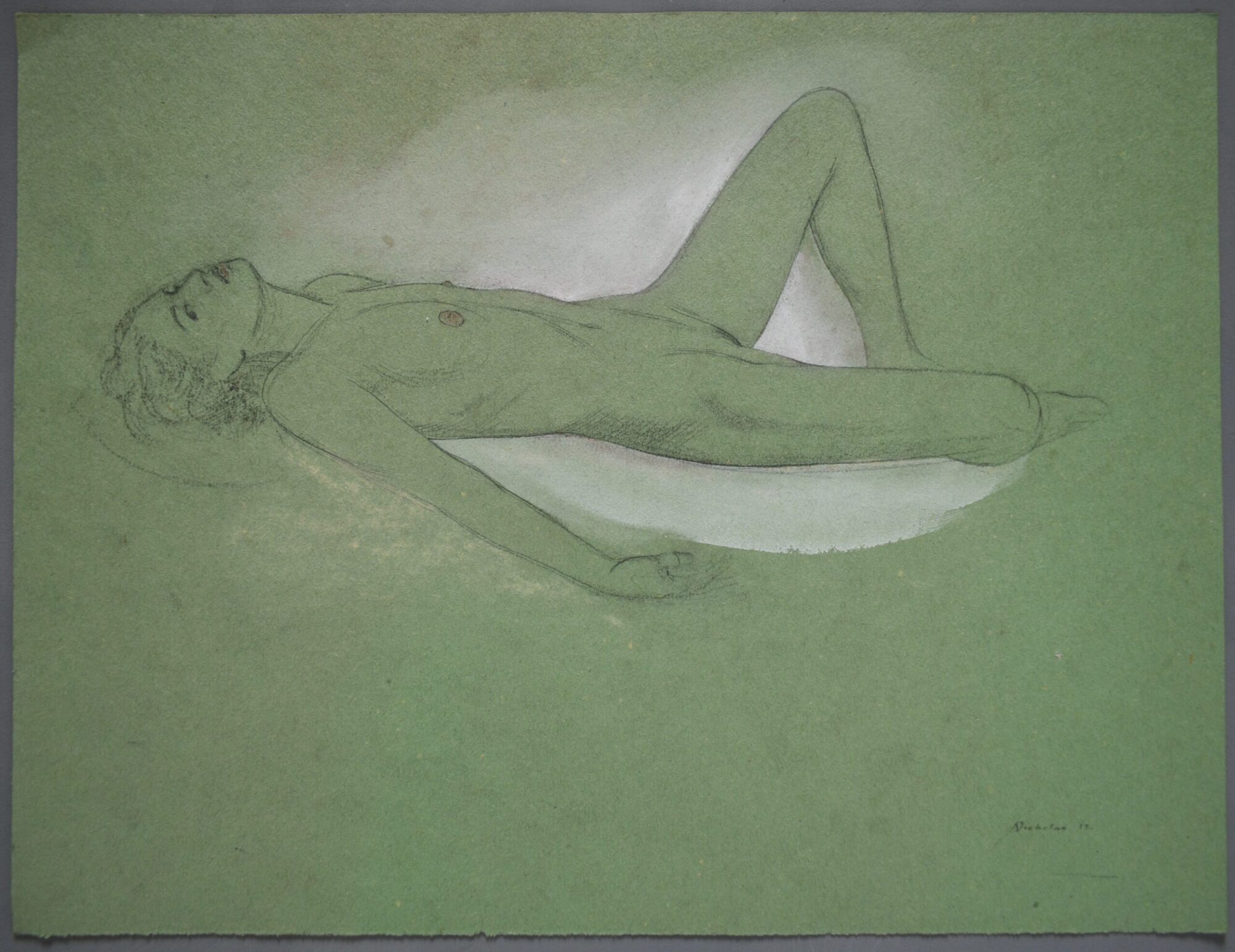 Reclining female nude by Nicholas C Williams