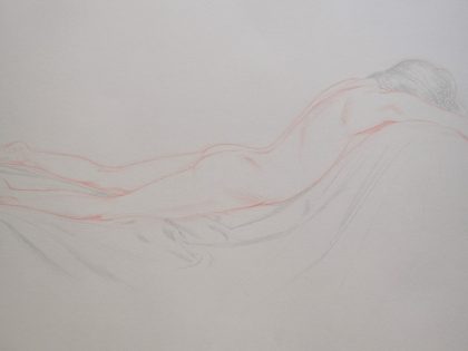 Prone Female Nude With Right Arm Forward