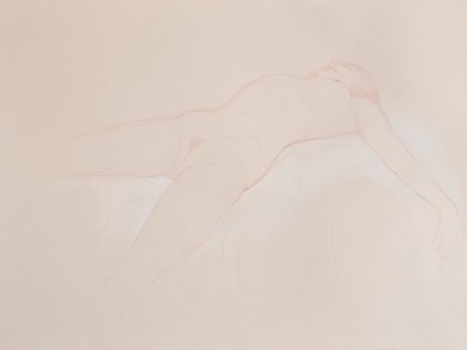 Reclining Female Nude Looking Up